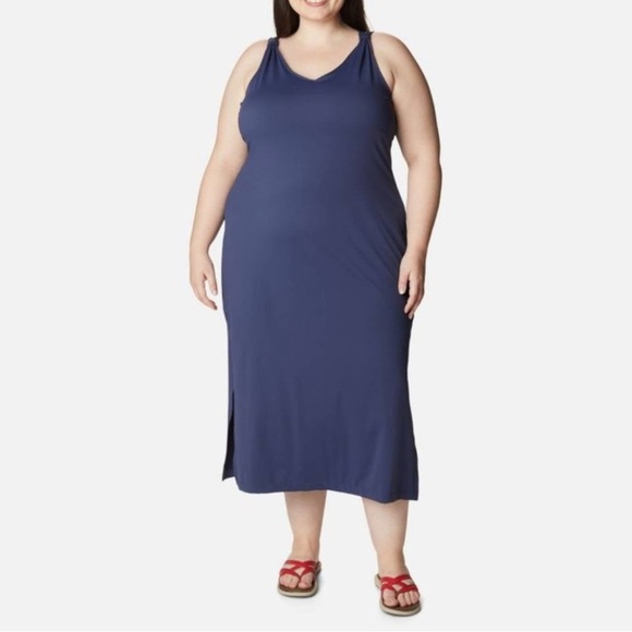 NWT Columbia Chill River Midi Dress Blue size 1X - Picture 1 of 8